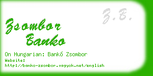 zsombor banko business card