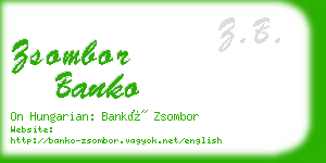 zsombor banko business card